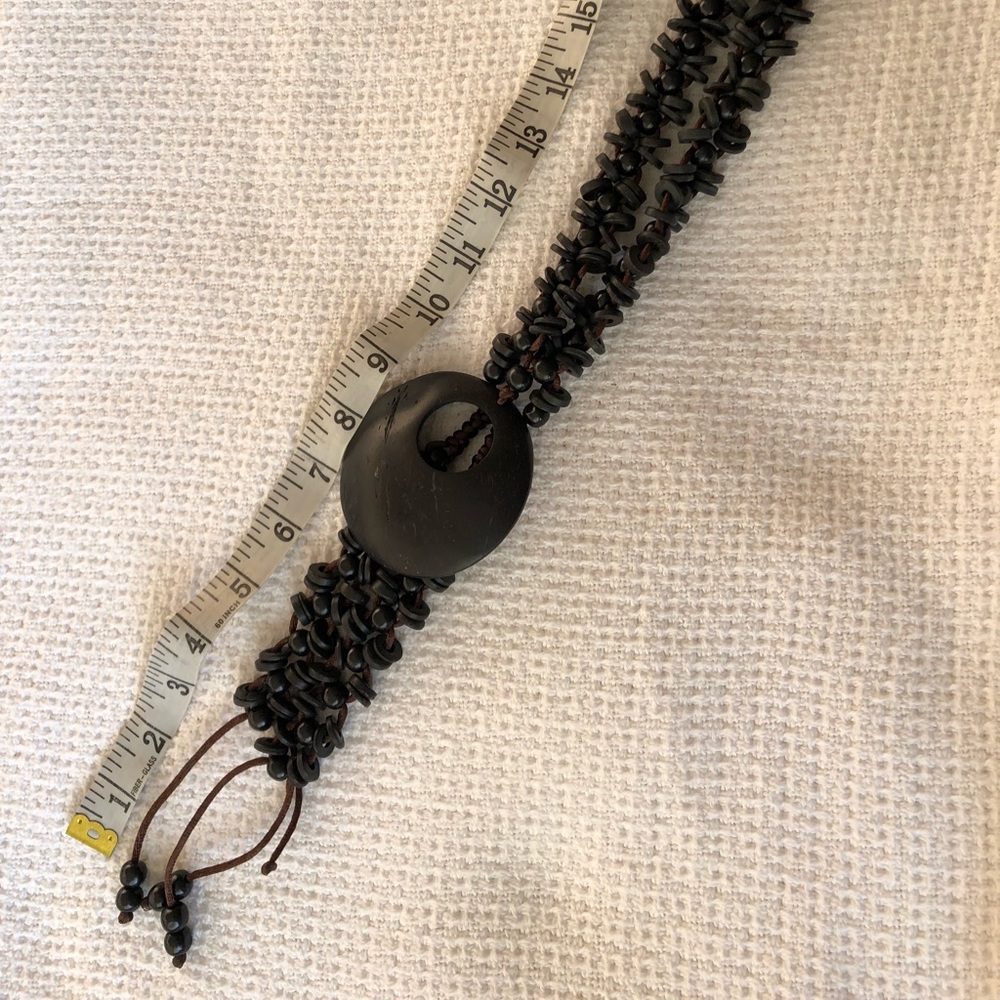 Black Coconut String Necklace